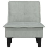 Chaise longue fluweel lichtgrijs