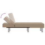 Chaise longue kunstleer capuccinokleurig