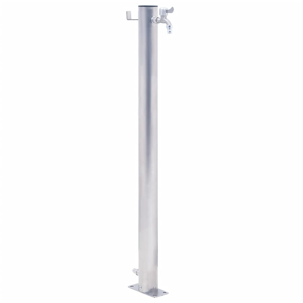 Waterzuil 100 cm roestvrij staal rond - AllerleiShop