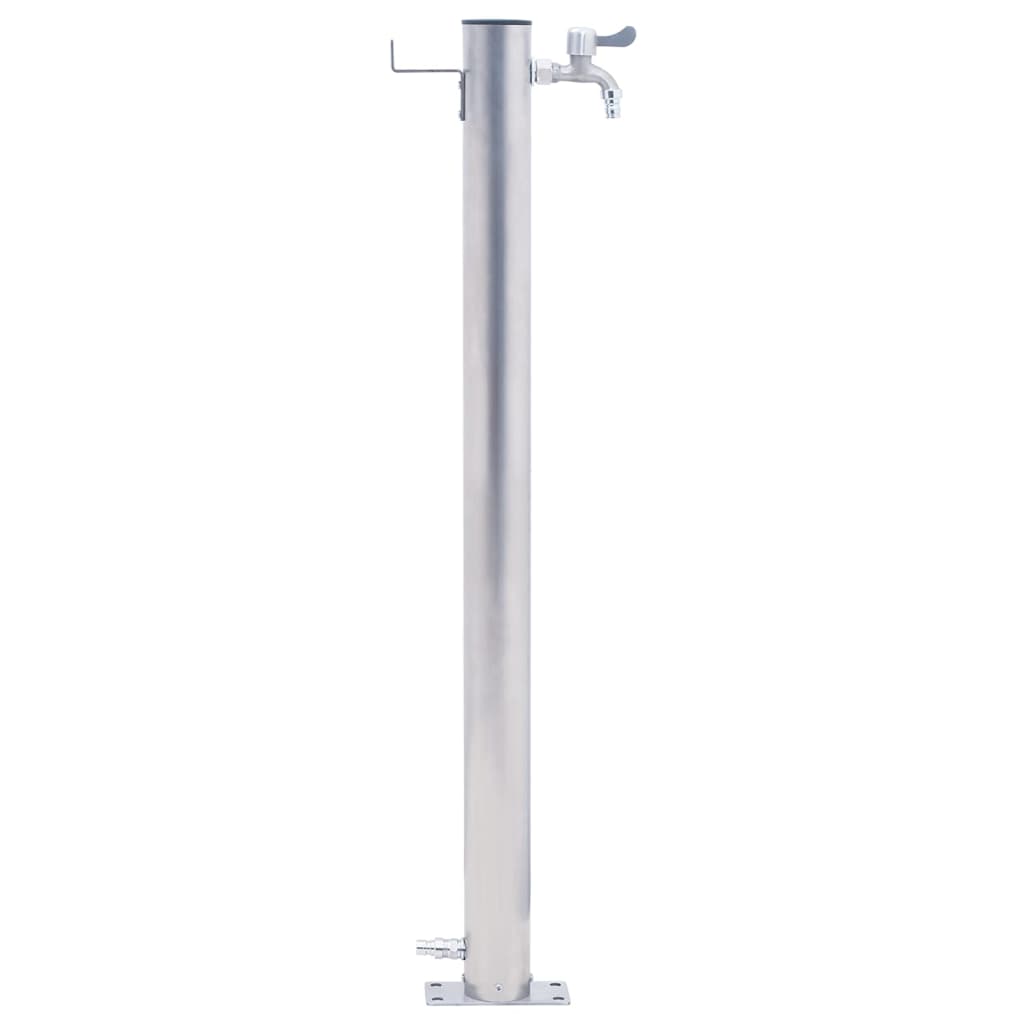 Waterzuil 100 cm roestvrij staal rond - AllerleiShop