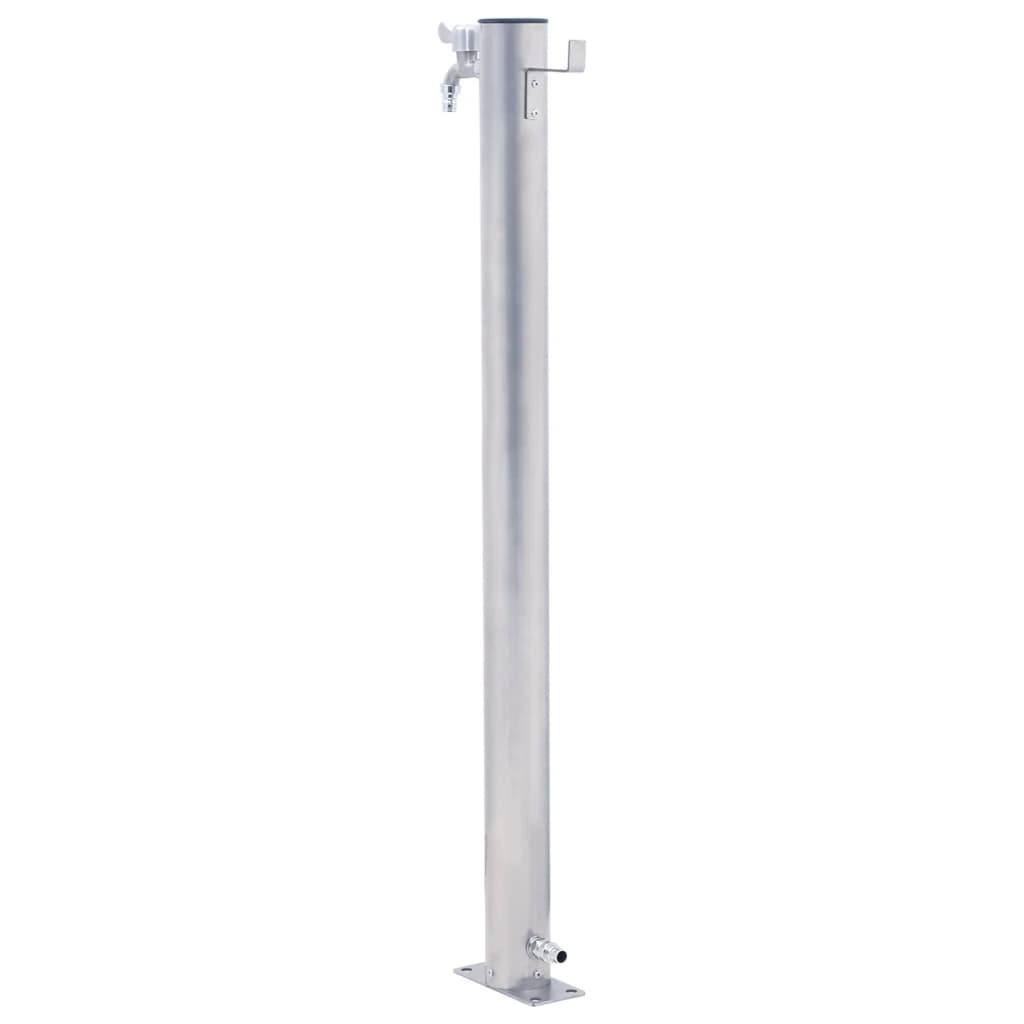 Waterzuil 100 cm roestvrij staal rond - AllerleiShop