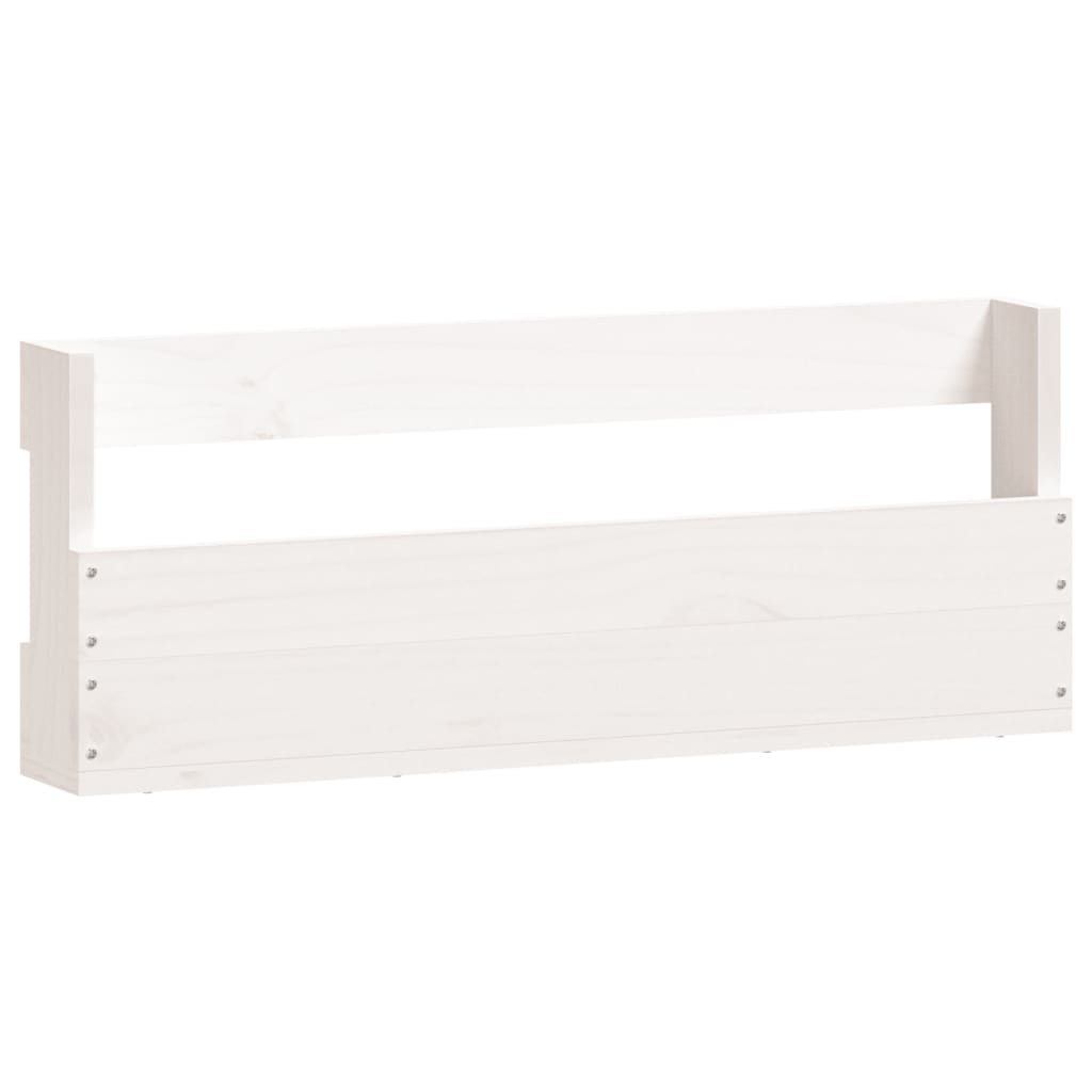 Schoenenrekken 2 st 59x9x23 cm massief grenenhout wit - AllerleiShop