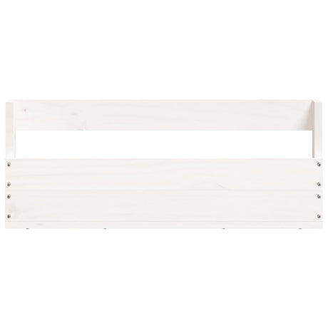 Schoenenrekken 2 st 59x9x23 cm massief grenenhout wit - AllerleiShop