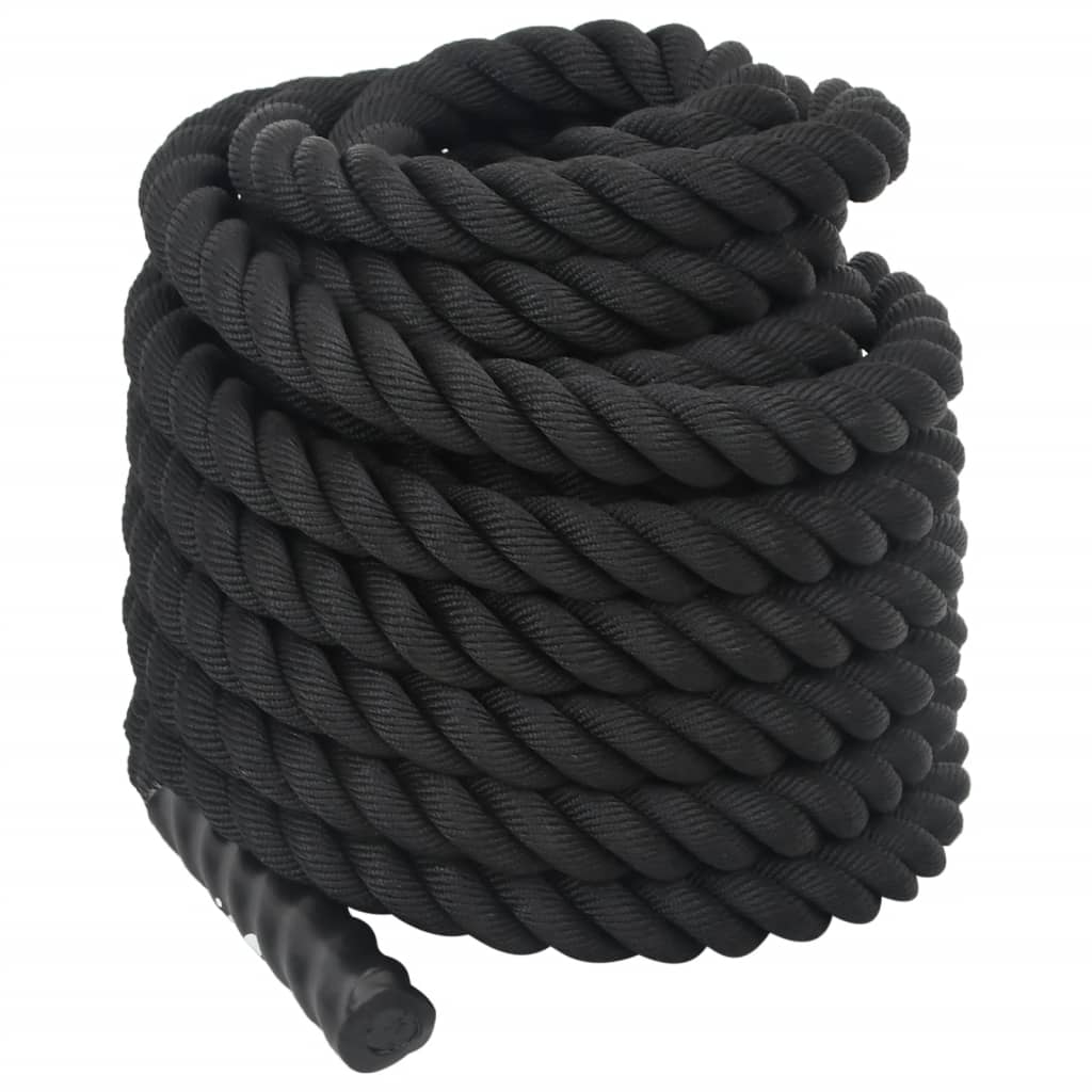 Battle rope 12 m 9 kg polyester zwart