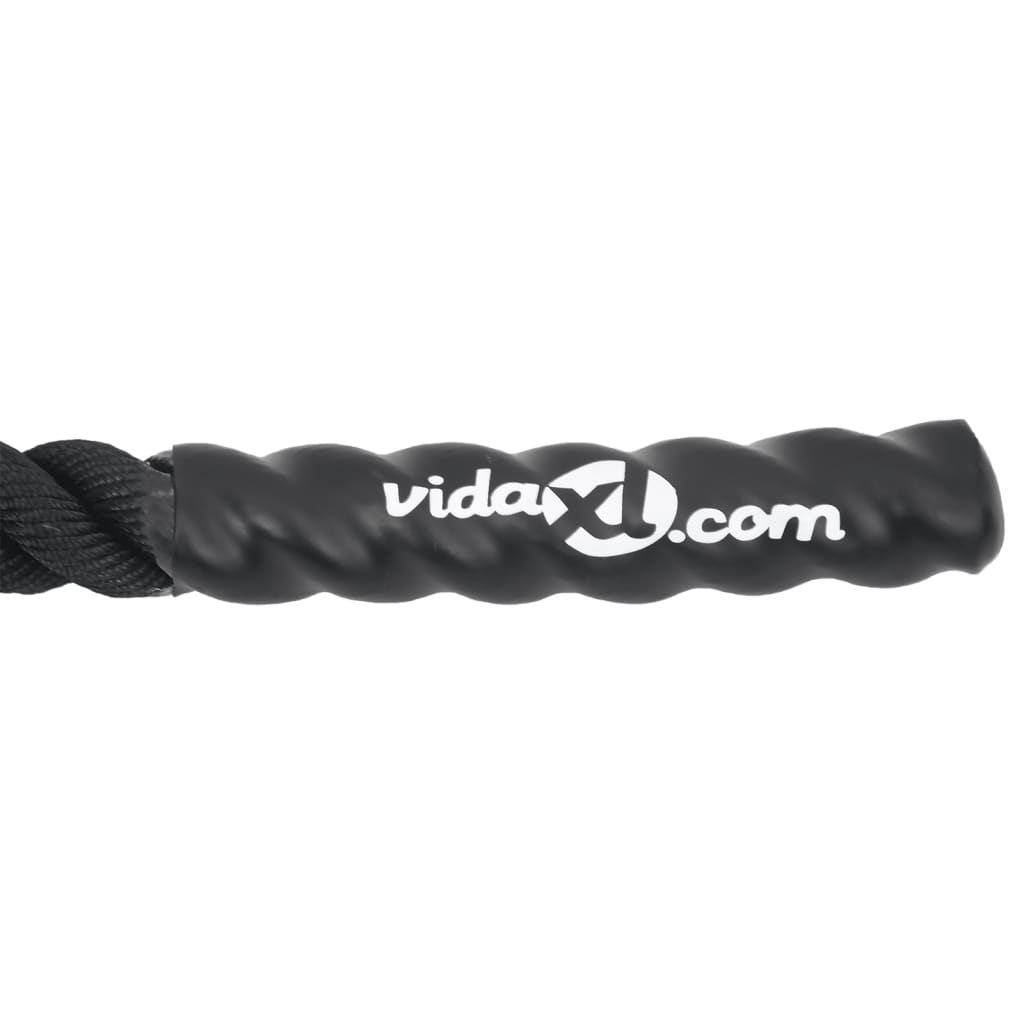 Battle rope 12 m 9 kg polyester zwart