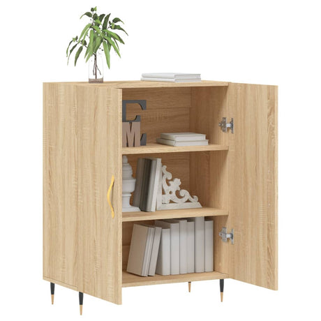 Dressoir 69,5x34x90 cm bewerkt hout sonoma eikenkleurig - AllerleiShop