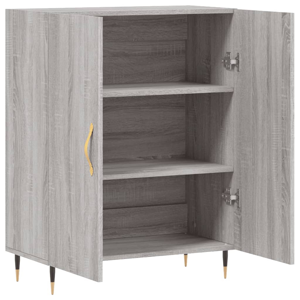 Dressoir 69,5x34x90 cm bewerkt hout grijs sonoma eikenkleurig - AllerleiShop