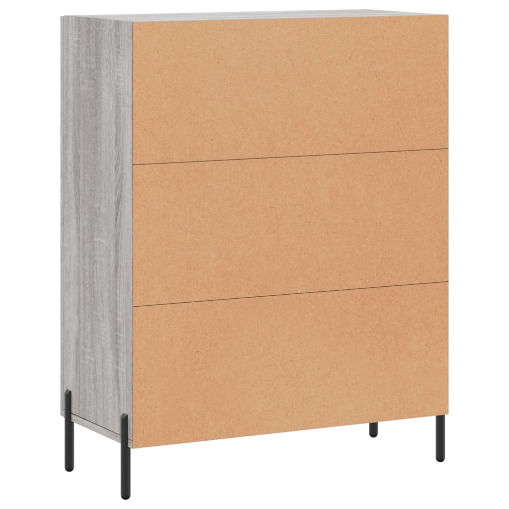 Dressoir 69,5x34x90 cm bewerkt hout grijs sonoma eikenkleurig - AllerleiShop