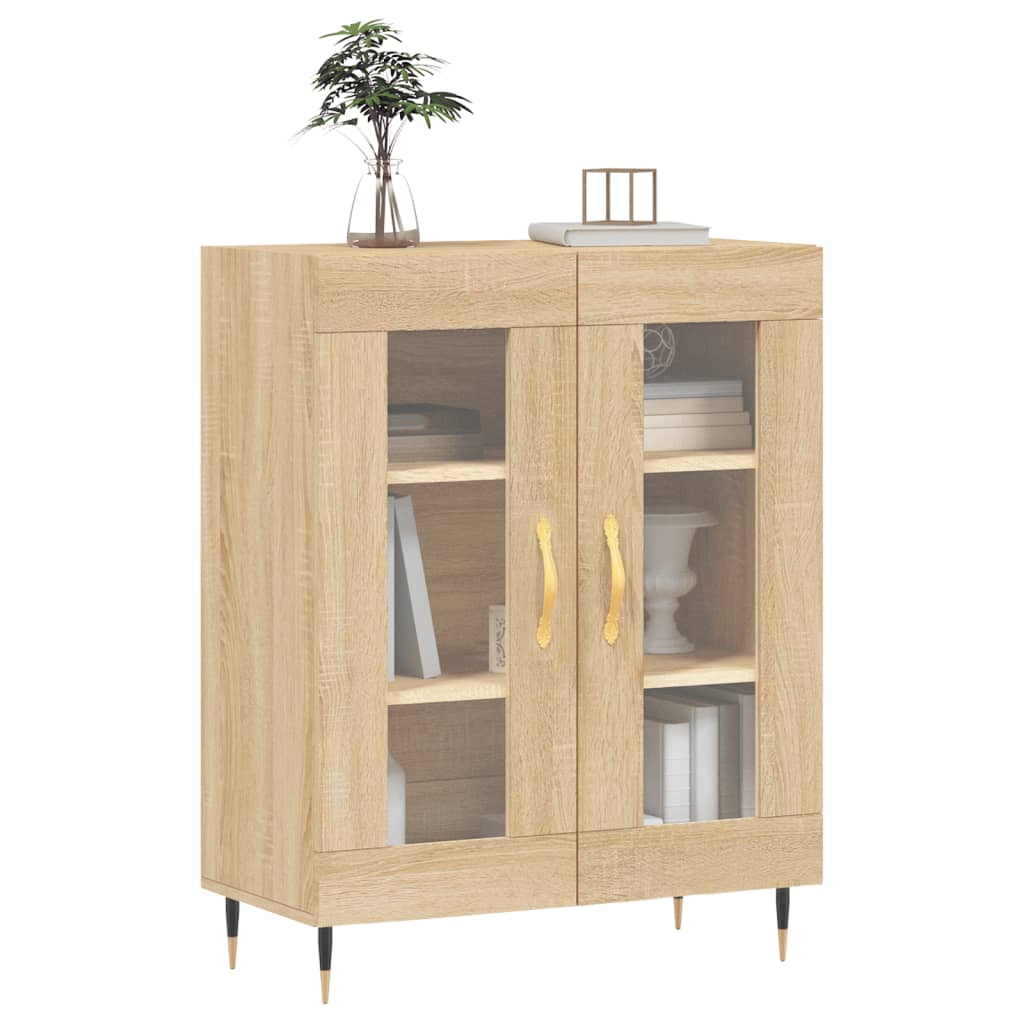 Dressoir 69,5x34x90 cm bewerkt hout sonoma eikenkleurig - AllerleiShop