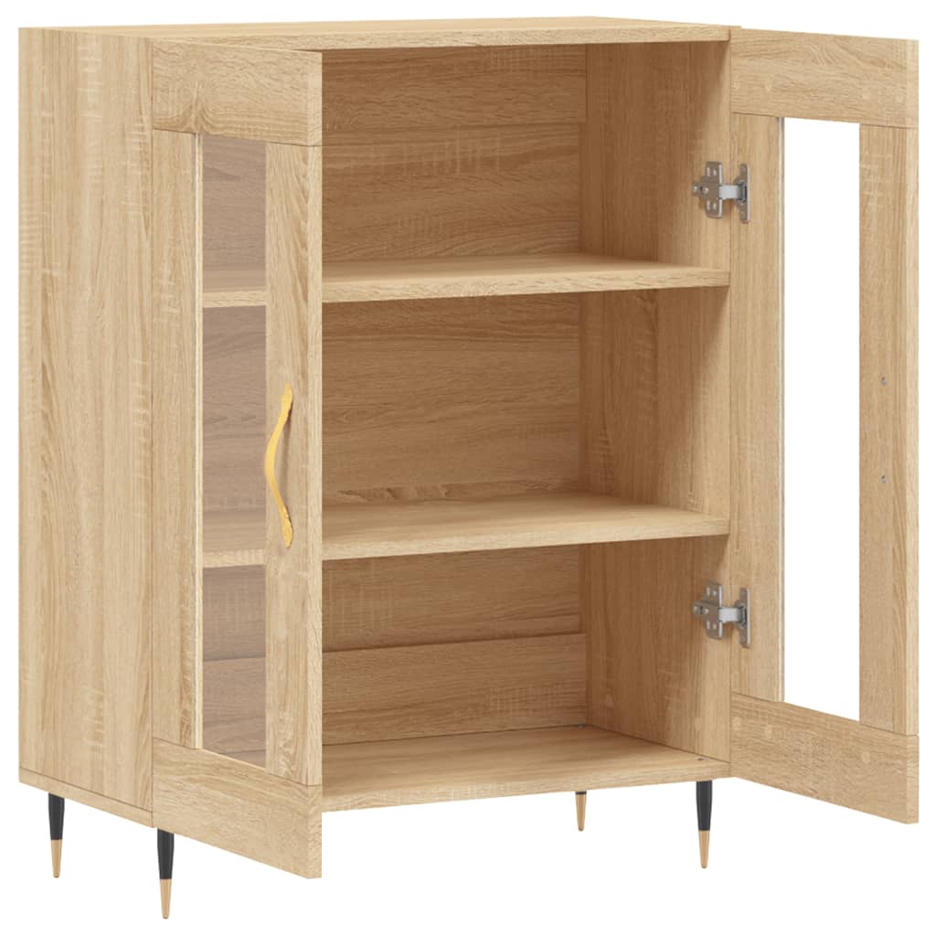 Dressoir 69,5x34x90 cm bewerkt hout sonoma eikenkleurig - AllerleiShop