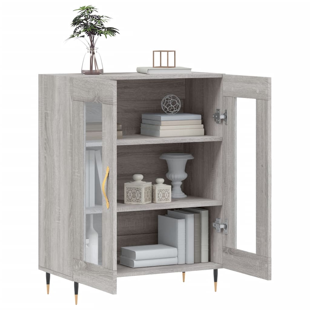 Dressoir 69,5x34x90 cm bewerkt hout grijs sonoma eikenkleurig - AllerleiShop