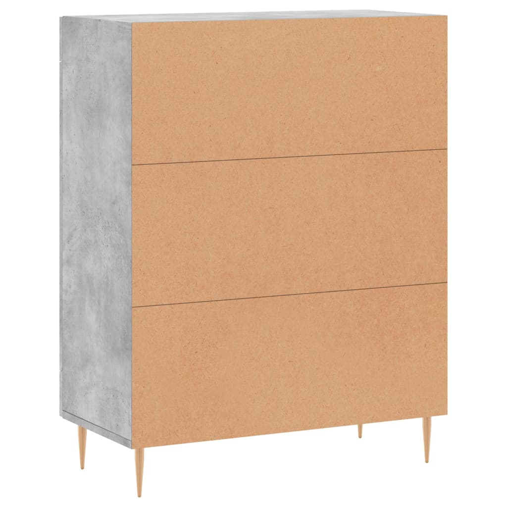 Dressoir 69,5x34x90 cm bewerkt hout betongrijs - AllerleiShop