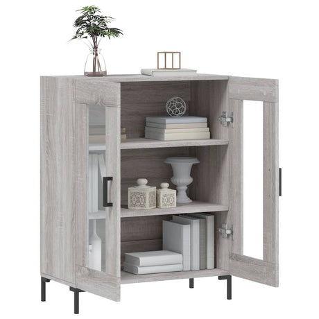 Dressoir 69,5x34x90 cm bewerkt hout grijs sonoma eikenkleurig - AllerleiShop