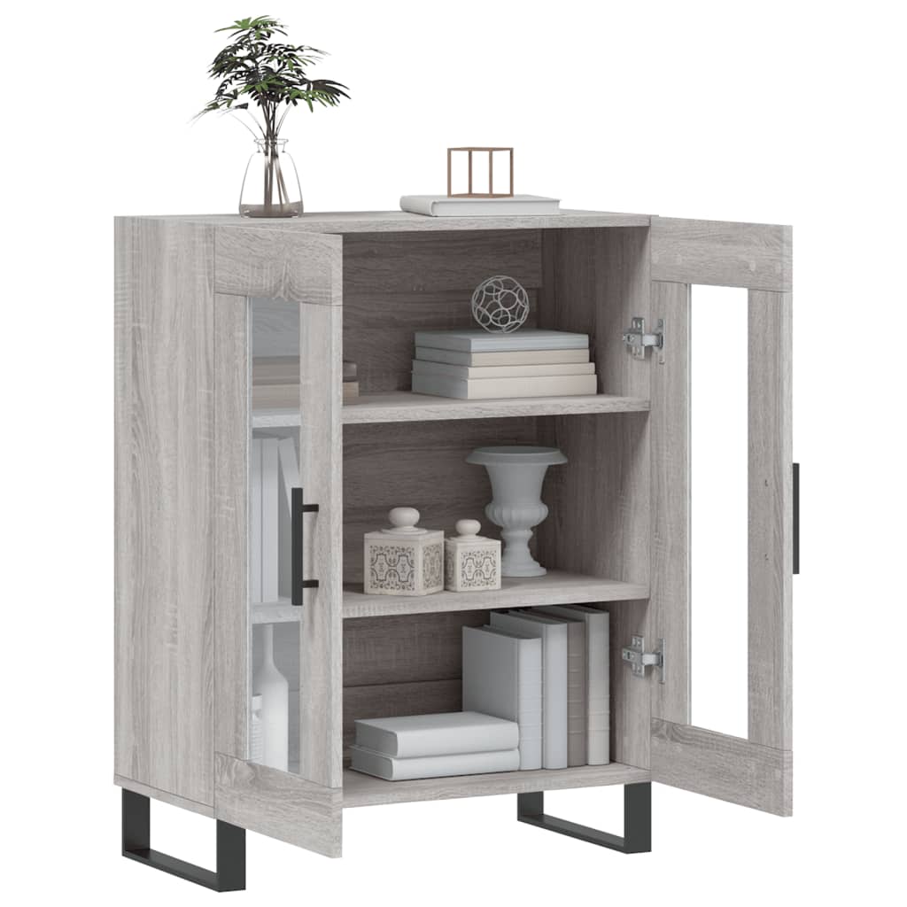 Dressoir 69,5x34x90 cm bewerkt hout grijs sonoma eikenkleurig - AllerleiShop