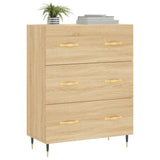 Dressoir 69,5x34x90 cm bewerkt hout sonoma eikenkleurig - AllerleiShop