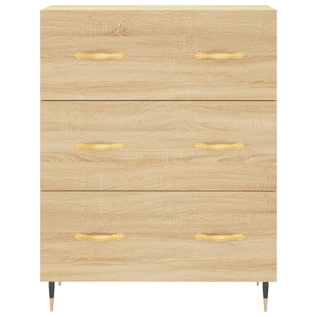 Dressoir 69,5x34x90 cm bewerkt hout sonoma eikenkleurig - AllerleiShop