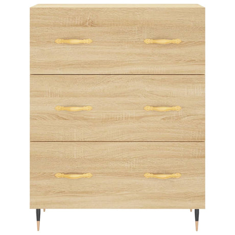 Dressoir 69,5x34x90 cm bewerkt hout sonoma eikenkleurig - AllerleiShop