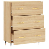 Dressoir 69,5x34x90 cm bewerkt hout sonoma eikenkleurig - AllerleiShop