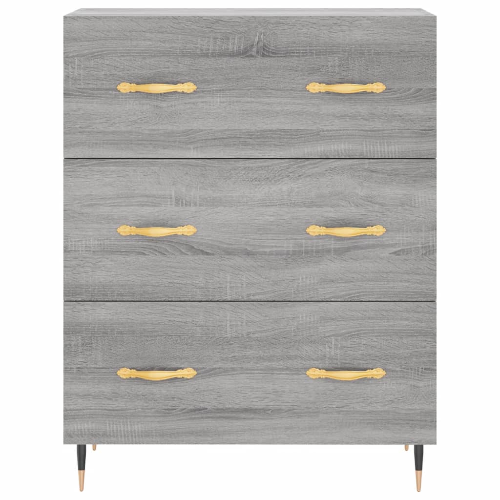 Dressoir 69,5x34x90 cm bewerkt hout grijs sonoma eikenkleurig - AllerleiShop