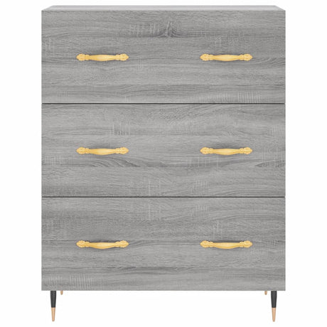 Dressoir 69,5x34x90 cm bewerkt hout grijs sonoma eikenkleurig - AllerleiShop