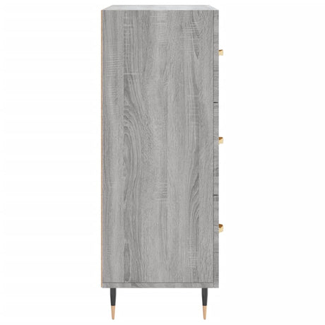 Dressoir 69,5x34x90 cm bewerkt hout grijs sonoma eikenkleurig - AllerleiShop