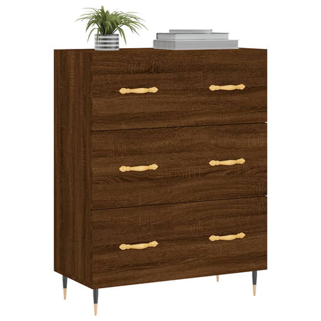 Dressoir 69,5x34x90 cm bewerkt hout bruin eikenkleur - AllerleiShop