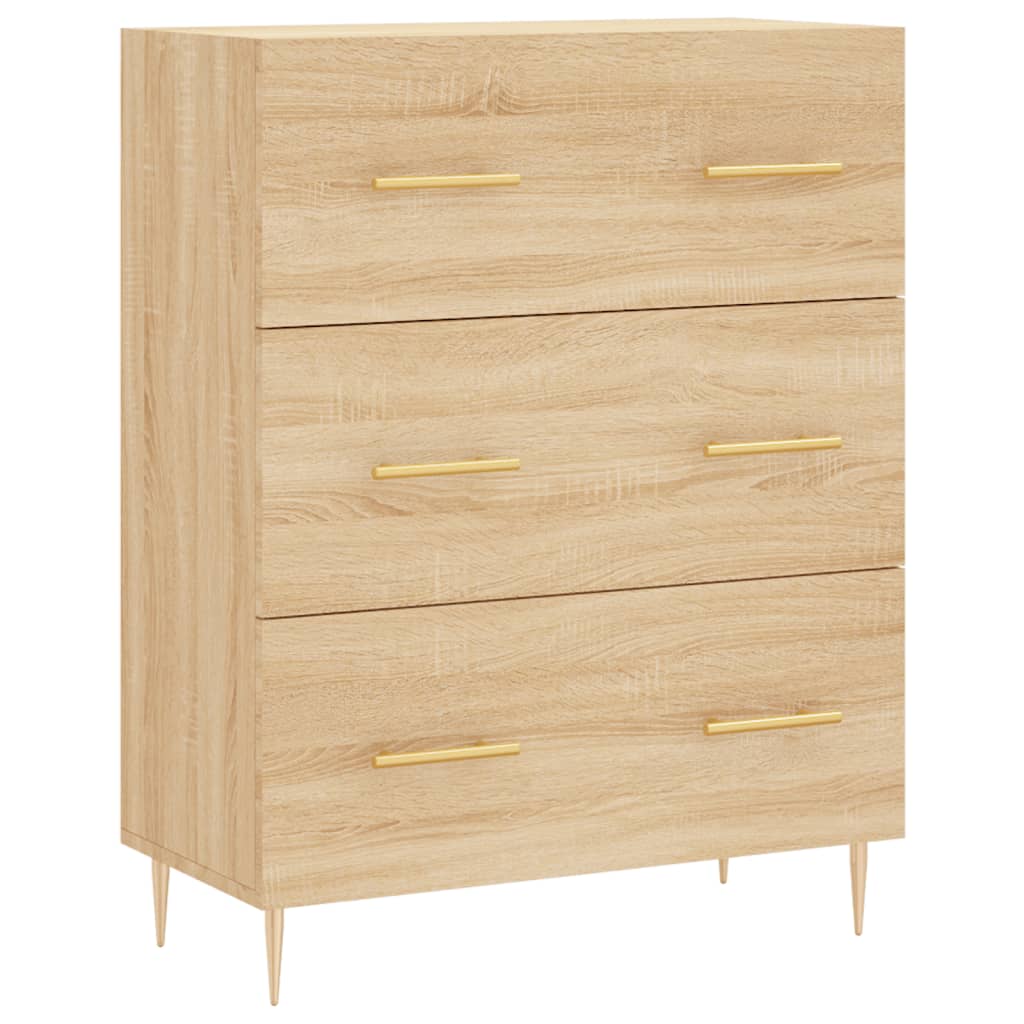 Dressoir 69,5x34x90 cm bewerkt hout sonoma eikenkleurig - AllerleiShop