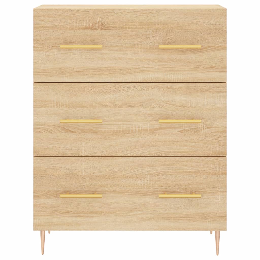 Dressoir 69,5x34x90 cm bewerkt hout sonoma eikenkleurig - AllerleiShop