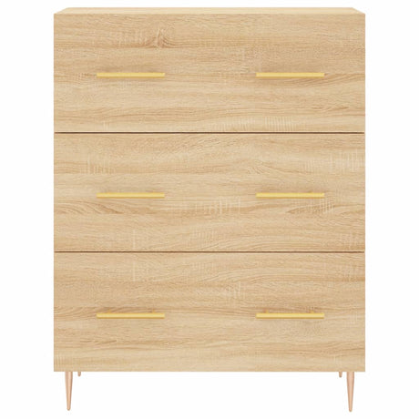 Dressoir 69,5x34x90 cm bewerkt hout sonoma eikenkleurig - AllerleiShop