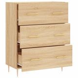 Dressoir 69,5x34x90 cm bewerkt hout sonoma eikenkleurig - AllerleiShop