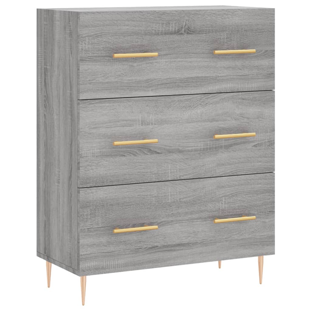 Dressoir 69,5x34x90 cm bewerkt hout grijs sonoma eikenkleurig - AllerleiShop