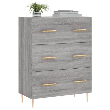 Dressoir 69,5x34x90 cm bewerkt hout grijs sonoma eikenkleurig - AllerleiShop