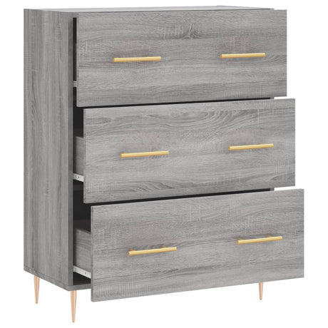 Dressoir 69,5x34x90 cm bewerkt hout grijs sonoma eikenkleurig - AllerleiShop