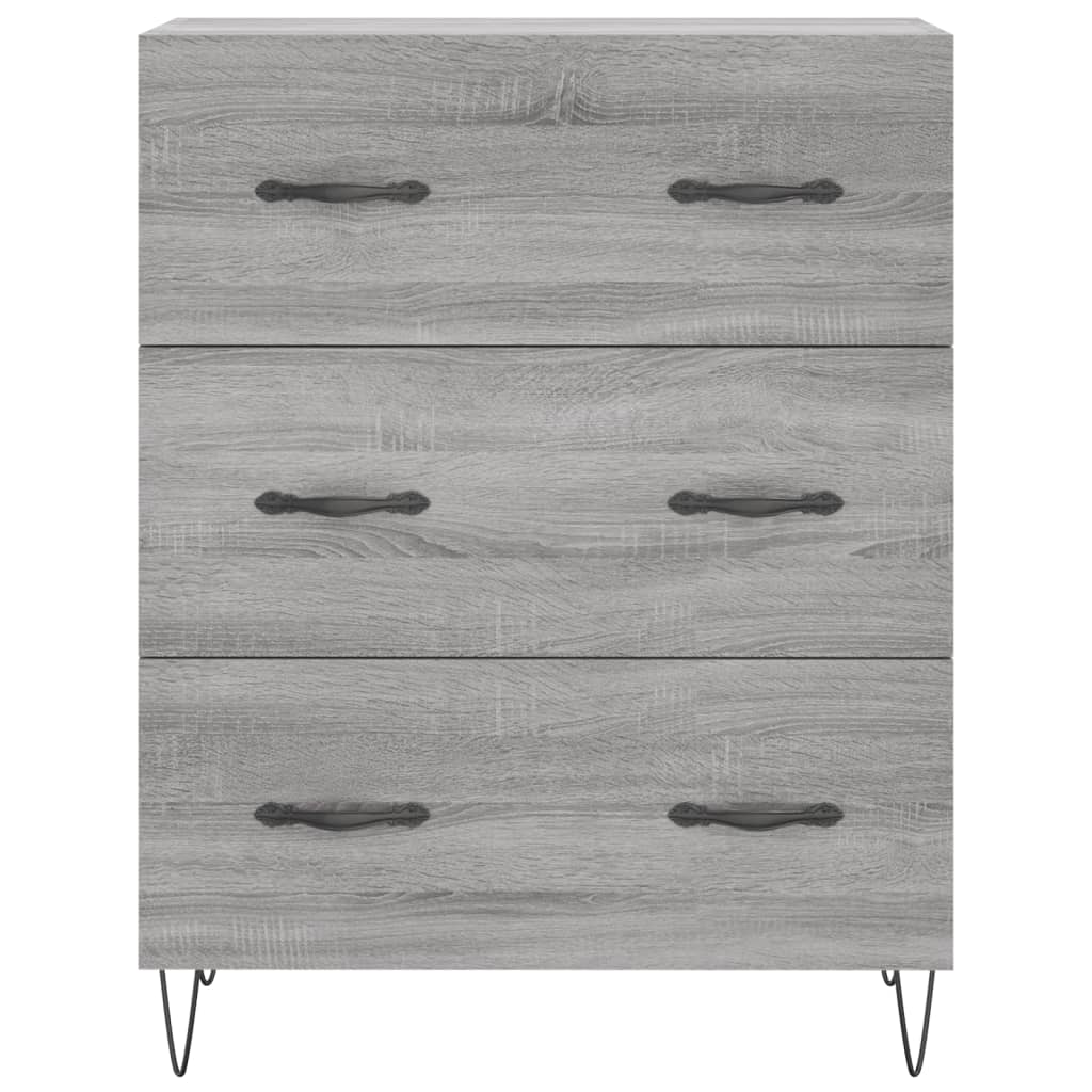 Dressoir 69,5x34x90 cm bewerkt hout grijs sonoma eikenkleurig - AllerleiShop