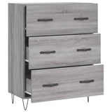 Dressoir 69,5x34x90 cm bewerkt hout grijs sonoma eikenkleurig - AllerleiShop