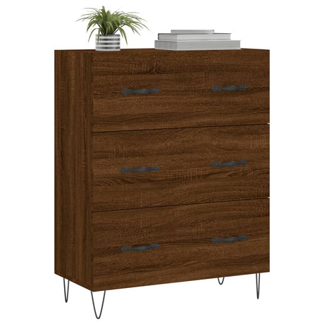 Dressoir 69,5x34x90 cm bewerkt hout bruin eikenkleur - AllerleiShop