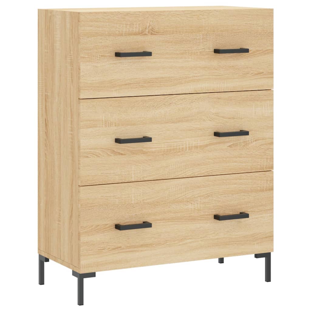 Dressoir 69,5x34x90 cm bewerkt hout sonoma eikenkleurig - AllerleiShop