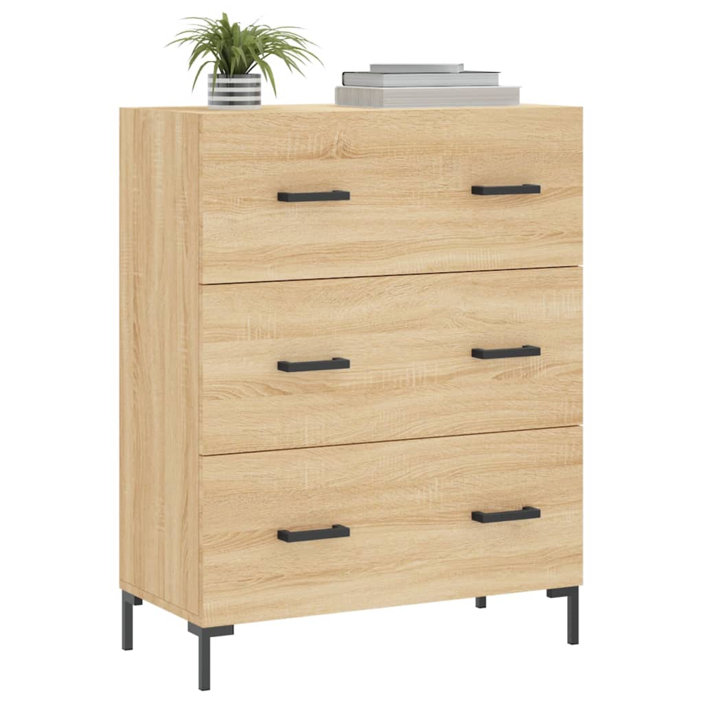 Dressoir 69,5x34x90 cm bewerkt hout sonoma eikenkleurig - AllerleiShop