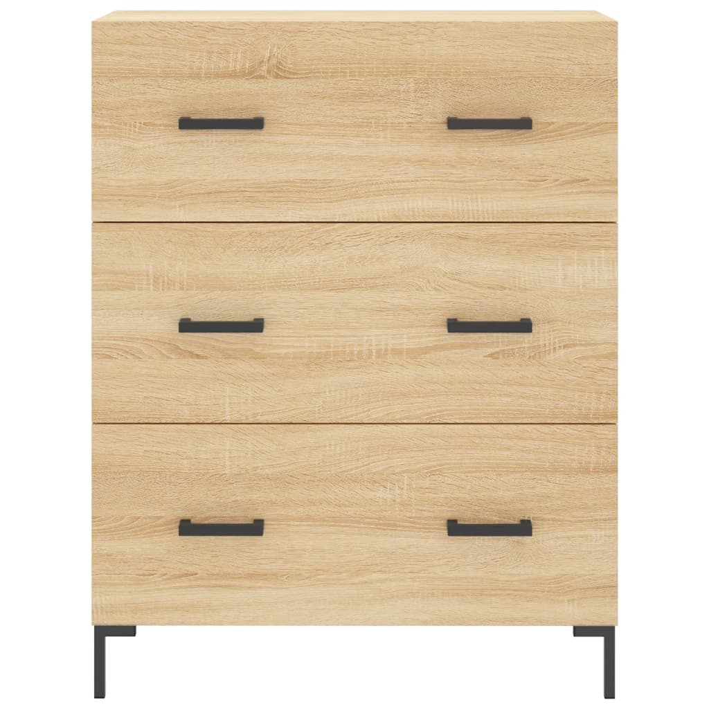 Dressoir 69,5x34x90 cm bewerkt hout sonoma eikenkleurig - AllerleiShop