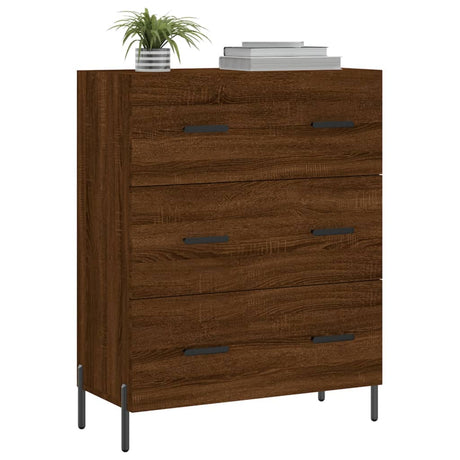 Dressoir 69,5x34x90 cm bewerkt hout bruin eikenkleur - AllerleiShop