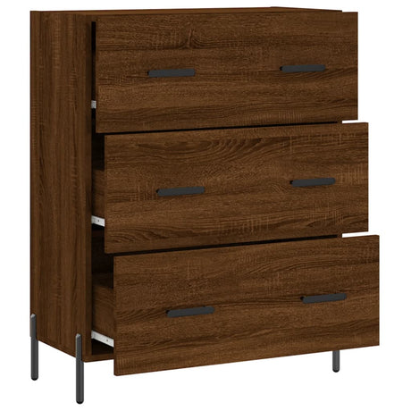 Dressoir 69,5x34x90 cm bewerkt hout bruin eikenkleur - AllerleiShop