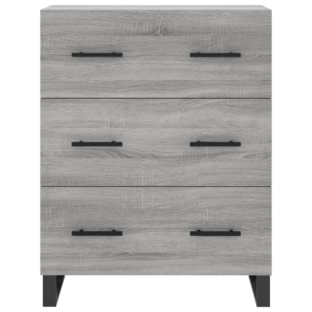 Dressoir 69,5x34x90 cm bewerkt hout grijs sonoma eikenkleurig - AllerleiShop