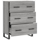 Dressoir 69,5x34x90 cm bewerkt hout grijs sonoma eikenkleurig - AllerleiShop