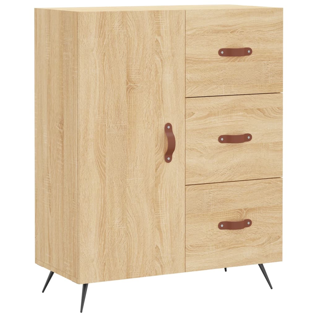 Dressoir 69,5x34x90 cm bewerkt hout sonoma eikenkleurig - AllerleiShop