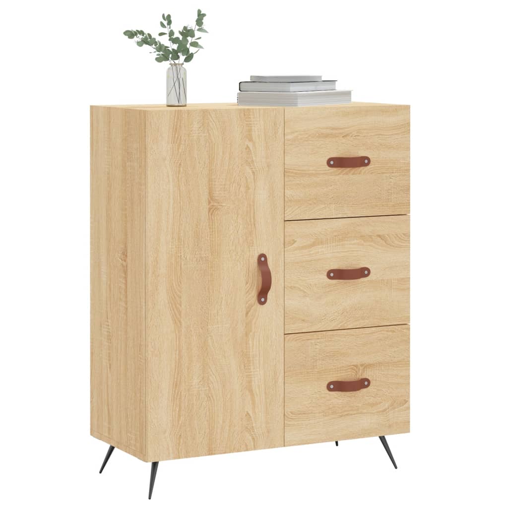 Dressoir 69,5x34x90 cm bewerkt hout sonoma eikenkleurig - AllerleiShop