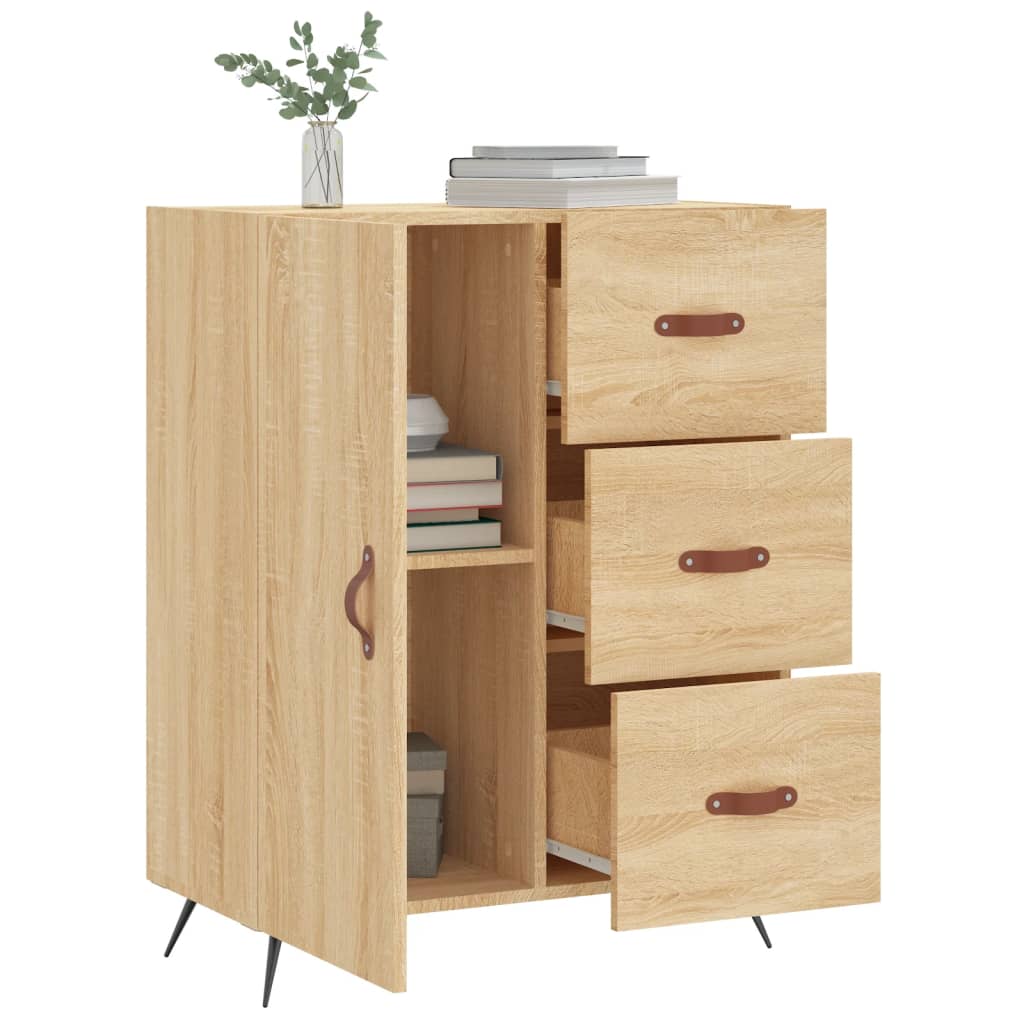 Dressoir 69,5x34x90 cm bewerkt hout sonoma eikenkleurig - AllerleiShop