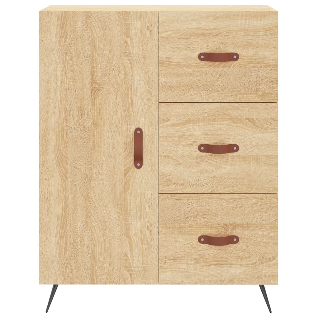 Dressoir 69,5x34x90 cm bewerkt hout sonoma eikenkleurig - AllerleiShop