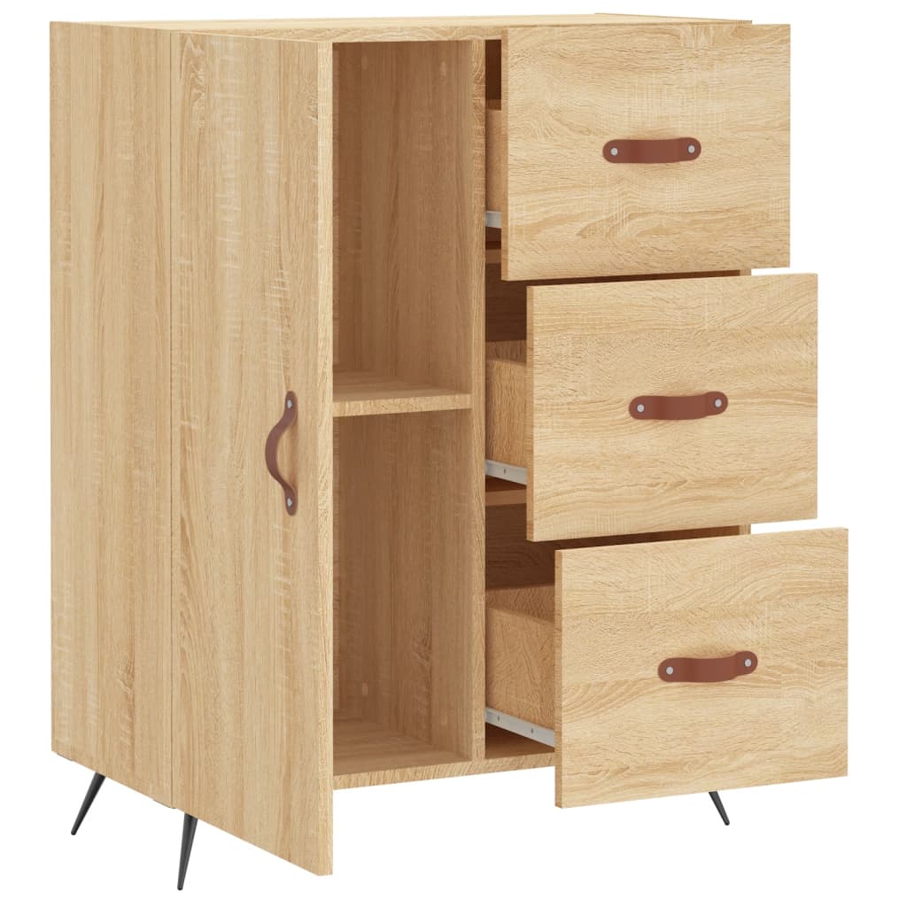 Dressoir 69,5x34x90 cm bewerkt hout sonoma eikenkleurig - AllerleiShop