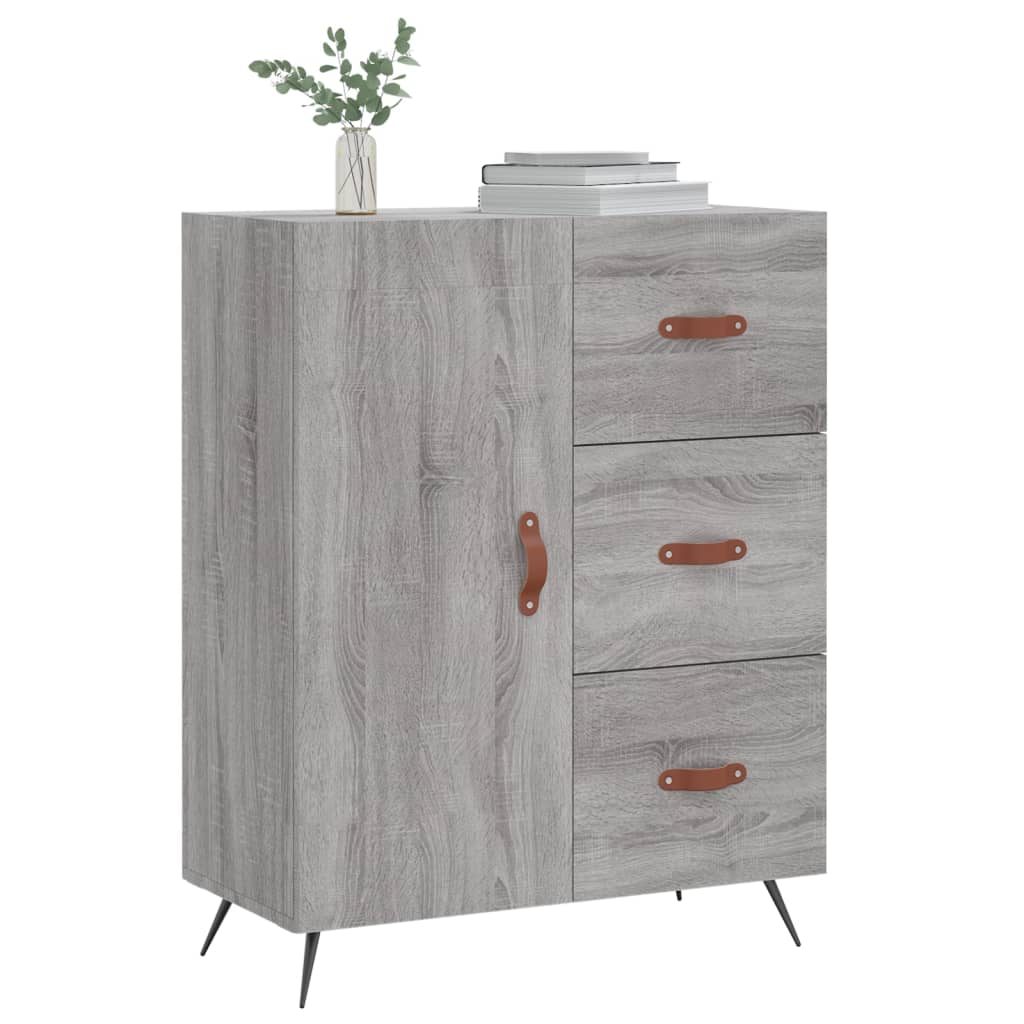 Dressoir 69,5x34x90 cm bewerkt hout grijs sonoma eikenkleurig - AllerleiShop