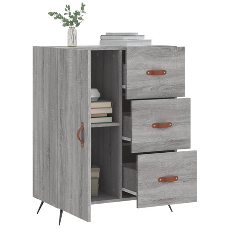 Dressoir 69,5x34x90 cm bewerkt hout grijs sonoma eikenkleurig - AllerleiShop